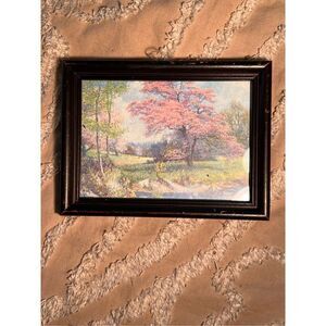 Vintage Lithograph of Gardenscape by Robert Doares